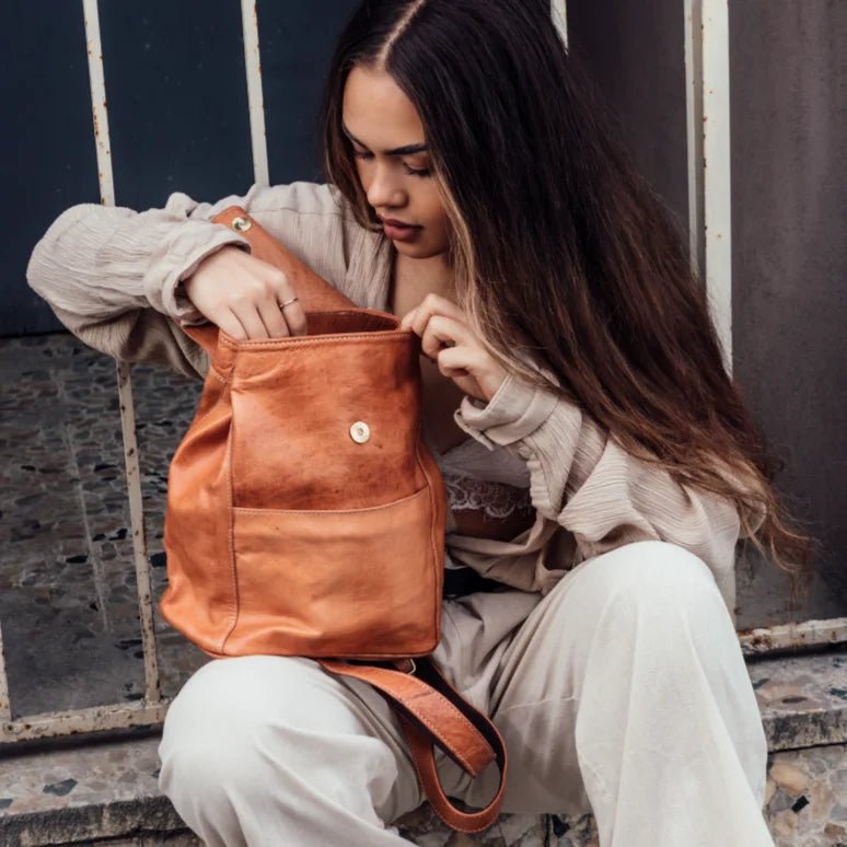 Atlass Adventurer Leather Backpack – Everyday Travel Pack - Brooklyn Leather goods