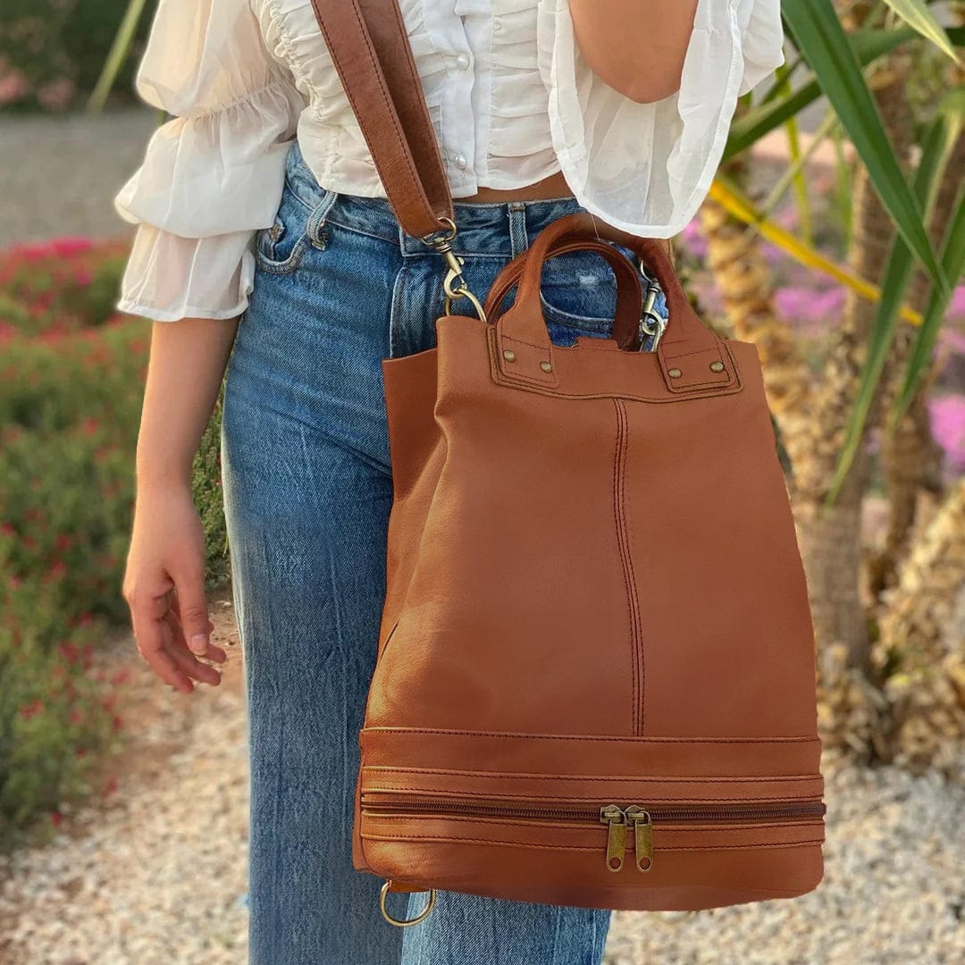 Handmade Leather Bucket Bag-Safari collection - Brooklyn Leather goods
