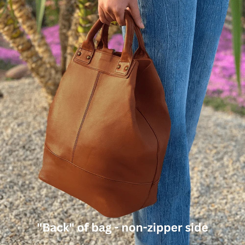 Handmade Leather Bucket Bag-Safari collection - Brooklyn Leather goods