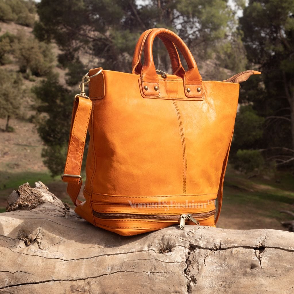 Handmade Leather Bucket Bag-Safari collection - Brooklyn Leather goods
