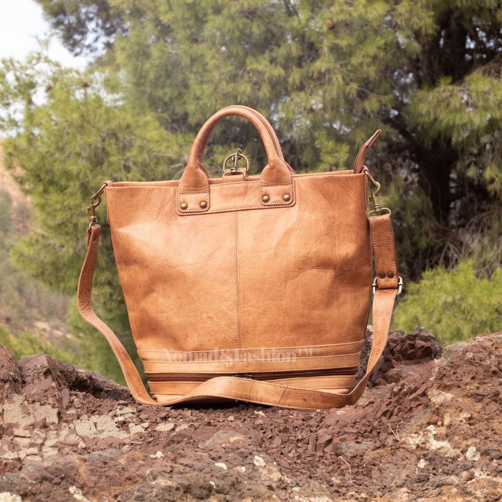Handmade Leather Bucket Bag-Safari collection - Brooklyn Leather goods
