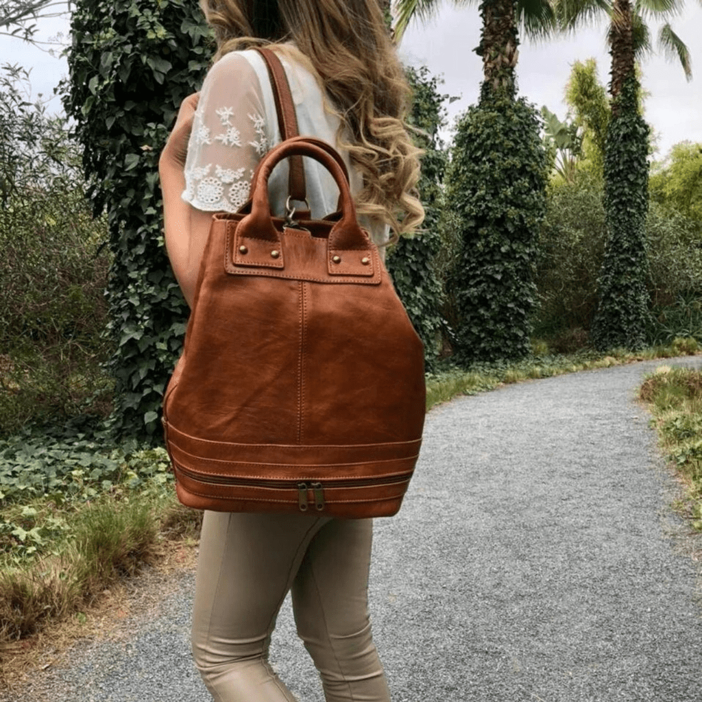 Handmade Leather Bucket Bag-Safari collection - Brooklyn Leather goods
