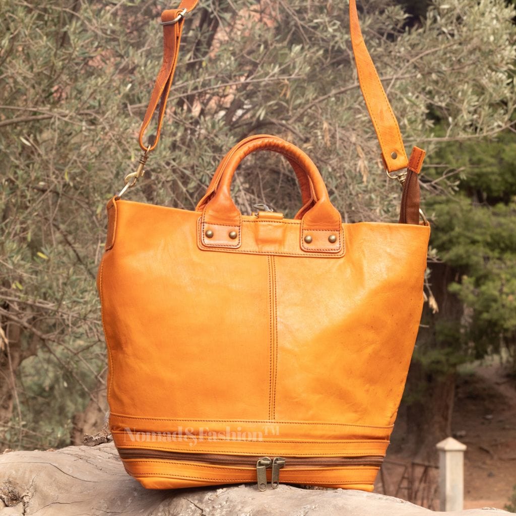 Handmade Leather Bucket Bag-Safari collection - Brooklyn Leather goods