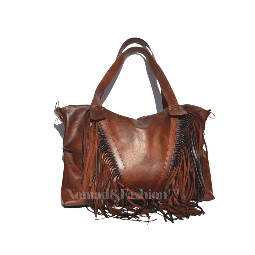 Leather Fringe shoulder Bag - Brooklyn Leather goods