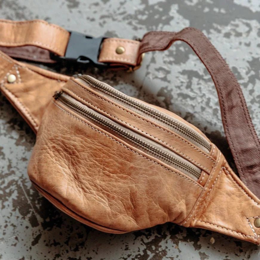 Marrakech Nomad Leather Crossbody Bag – Stylish & Functional Fanny Pack - Brooklyn Leather goods