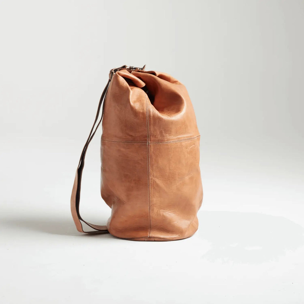 Nomadic Ranger Duffle Sack – Military Leather Duffel Bag Dual access points, YKK zips - Brooklyn Leather goods