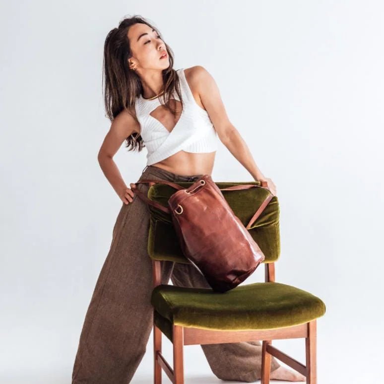 Sahara Bucket Bag 3-in-1 Multifunctional Leather Crossbody & Backpack - Brooklyn Leather goods