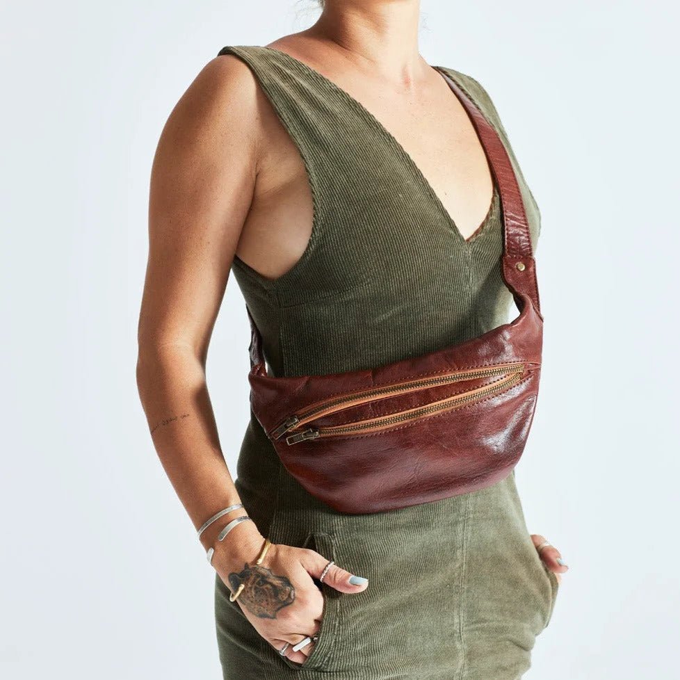 Atlas heritage Street Crossbody Bag – Sleek, Stylish, and Functional fanny pack bum bag - Brooklyn Leather goods