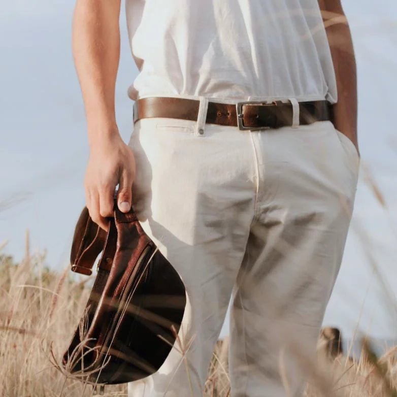 Atlas Heritage Unisex Leather Fanny Pack & Large Crossbody Bag - Brooklyn Leather goods