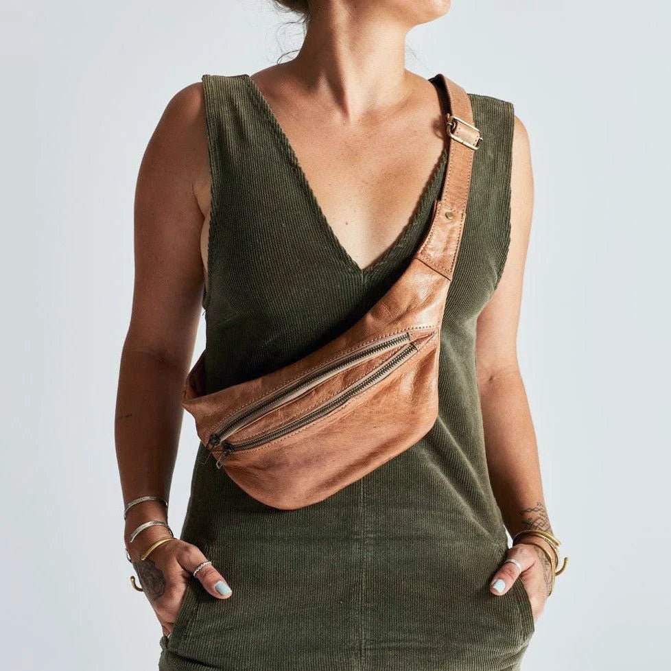Atlas Heritage Unisex Leather Fanny Pack & Large Crossbody Bag - Brooklyn Leather goods