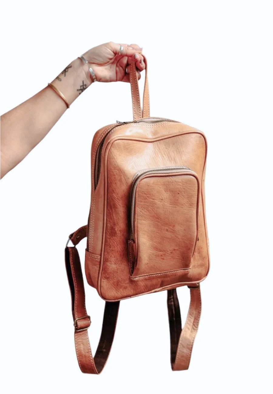 Atlas Nomadic Leather Backpack – Soft Veg-Tanned Leather - Brooklyn Leather goods