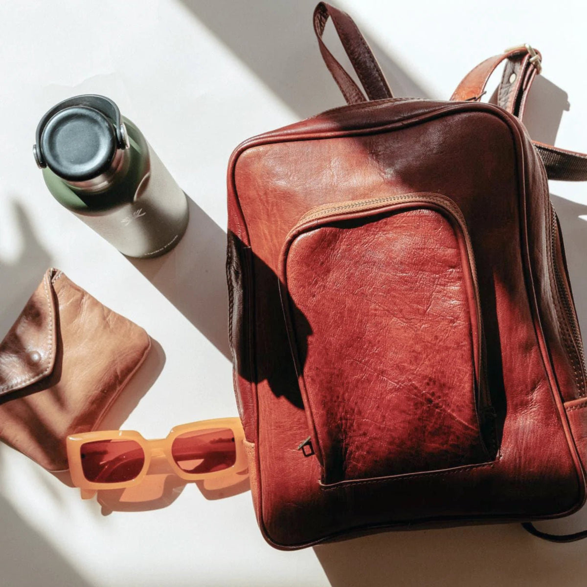 Atlas Nomadic Leather Backpack – Soft Veg-Tanned Leather - Brooklyn Leather goods