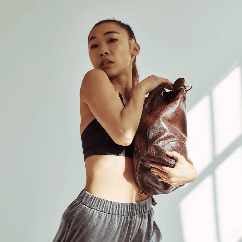 Atlas Ridge Leather Bucket Bag – Convertible Crossbody Backpack - Brooklyn Leather goods