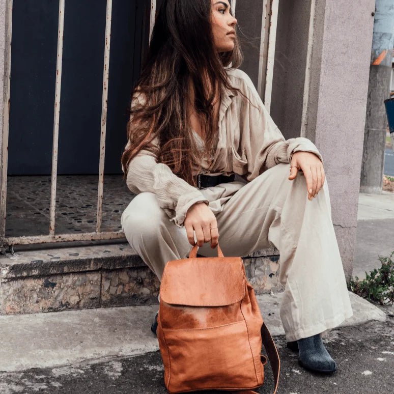 Atlass Adventurer Leather Backpack – Everyday Travel Pack - Brooklyn Leather goods