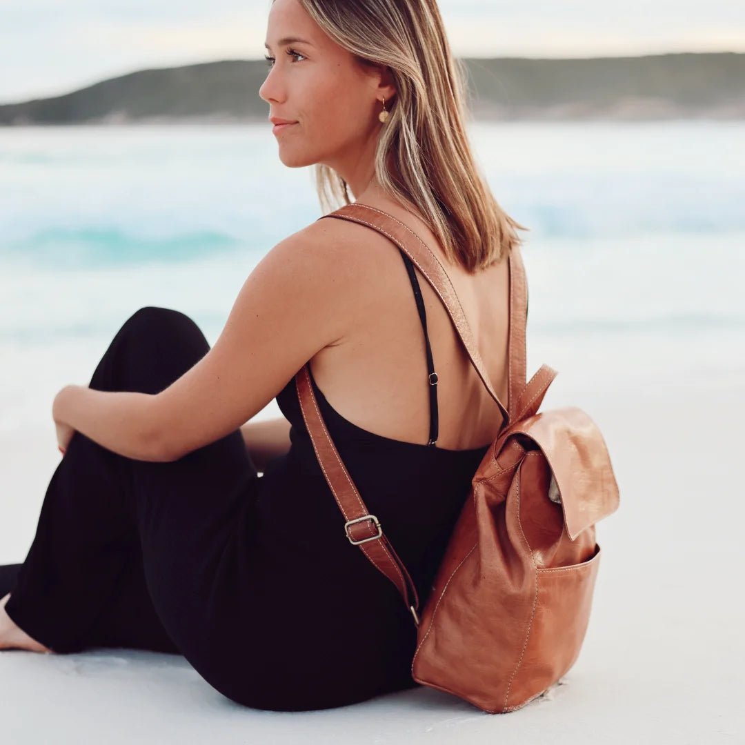 Atlass Adventurer Leather Backpack – Everyday Travel Pack - Brooklyn Leather goods