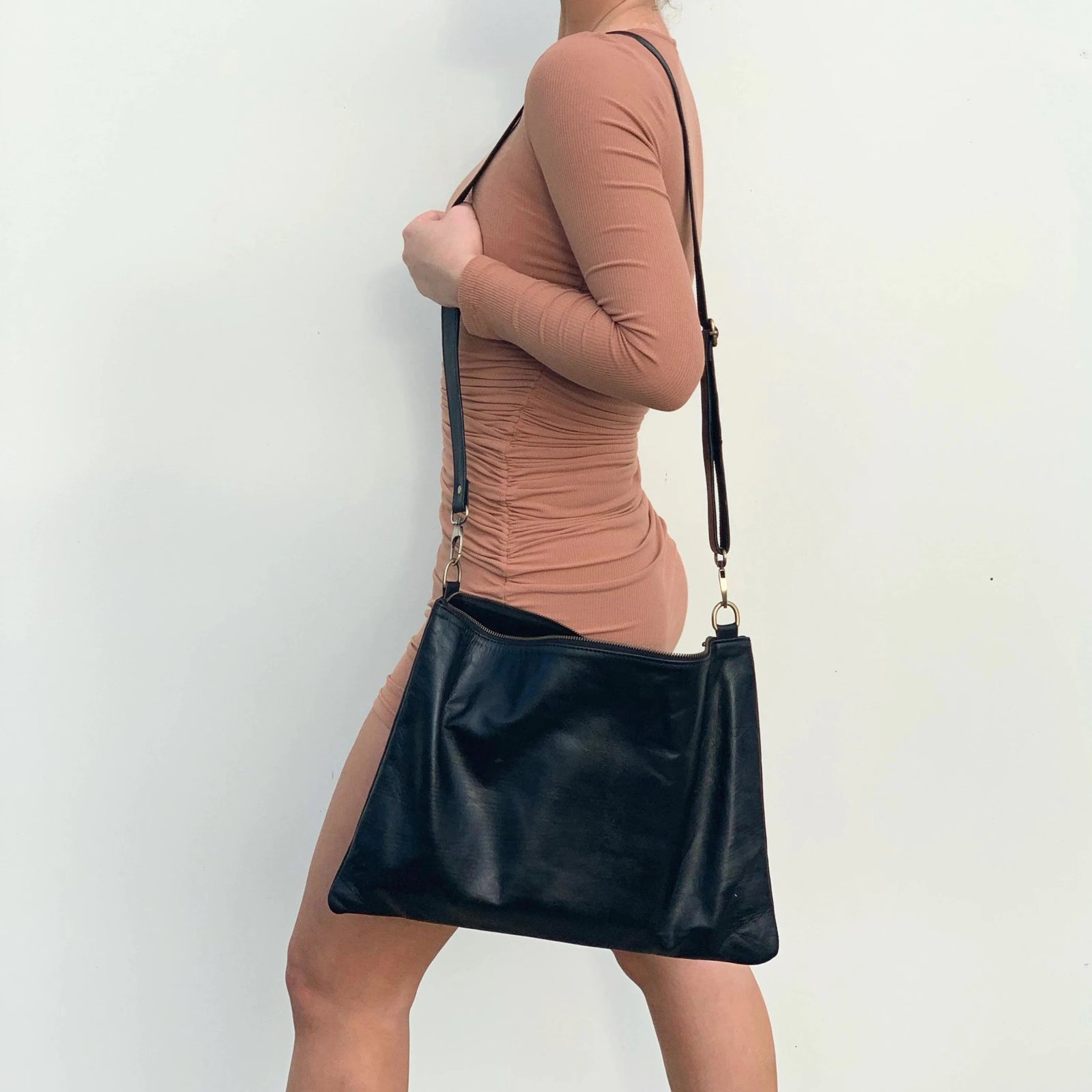 Canyon Gypsy Oversized Leather Clutch – Handmade Minimalist Design - Brooklyn Leather goods