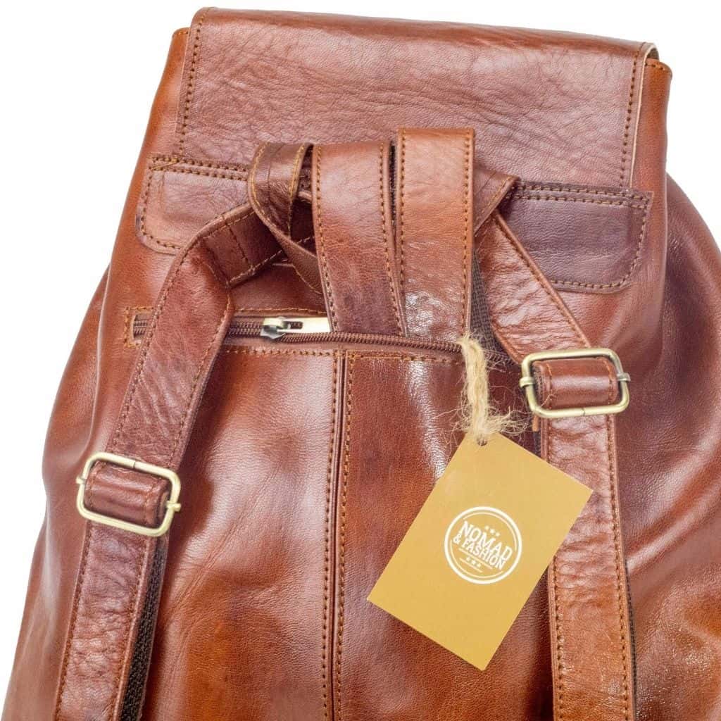 Handmade Backpack Rustic Boho style leather with kilim - Brooklyn Leather goods