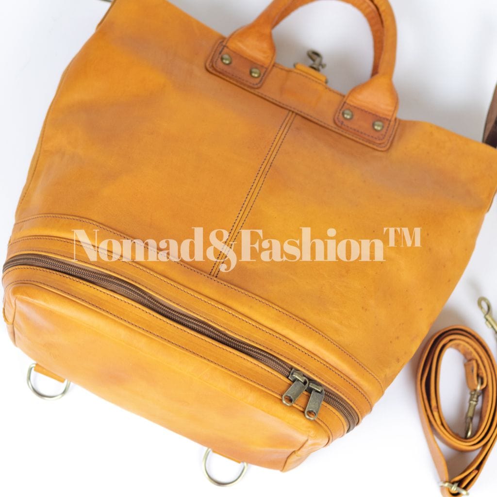 Handmade Leather Bucket Bag-Safari collection - Brooklyn Leather goods