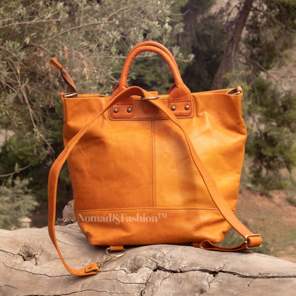 Handmade Leather Bucket Bag-Safari collection - Brooklyn Leather goods