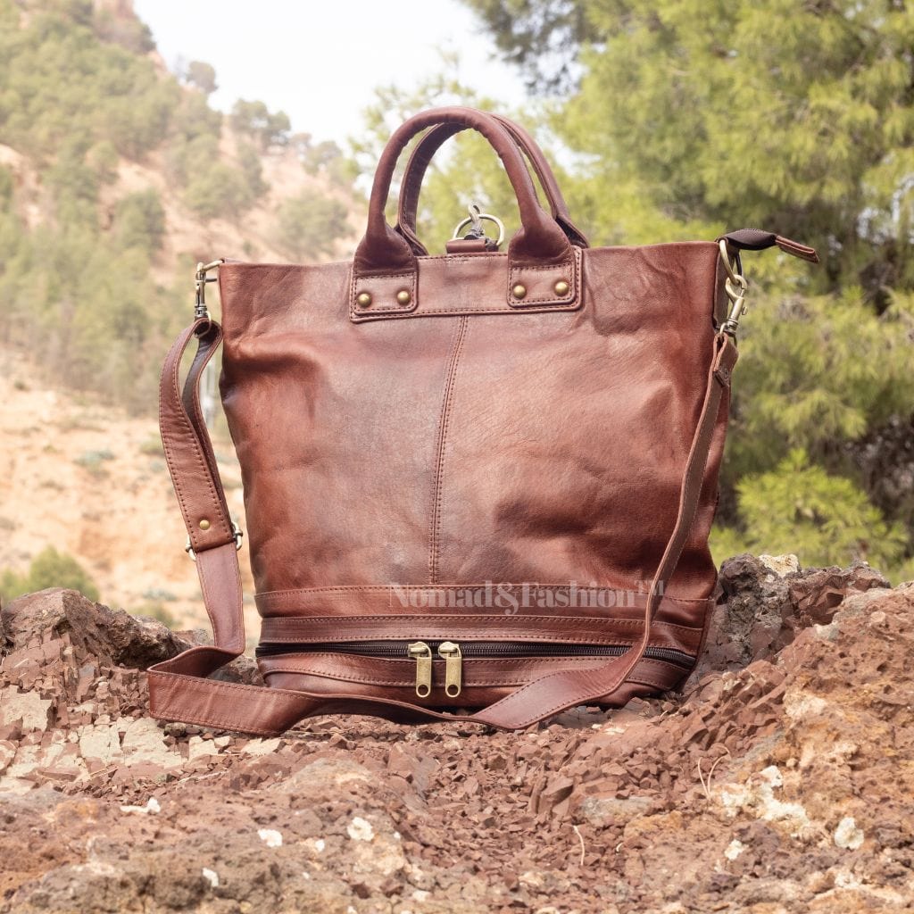 Handmade Leather Bucket Bag-Safari collection - Brooklyn Leather goods