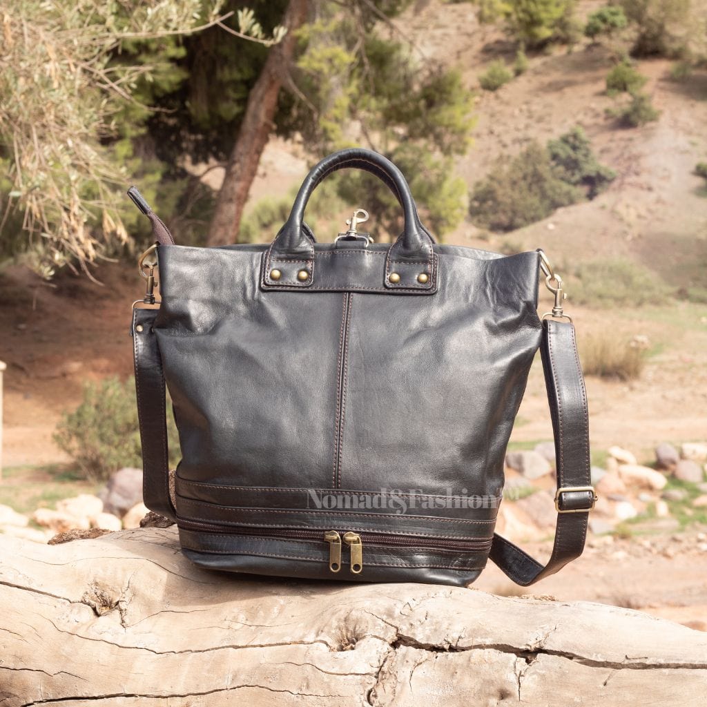 Handmade Leather Bucket Bag-Safari collection - Brooklyn Leather goods