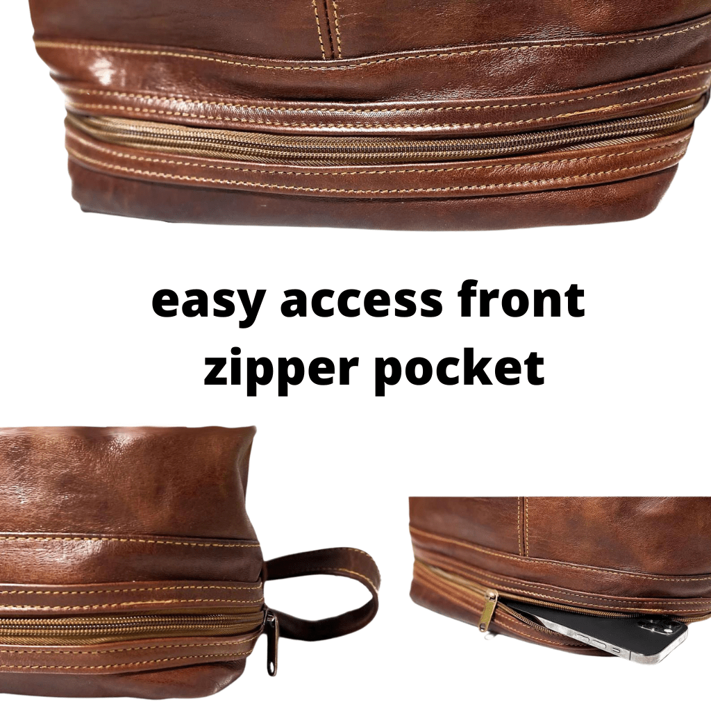 Handmade Leather Bucket Bag-Safari collection - Brooklyn Leather goods