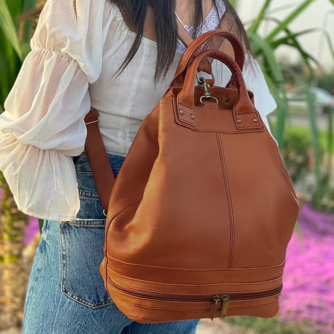 Handmade Leather Bucket Bag-Safari collection - Brooklyn Leather goods