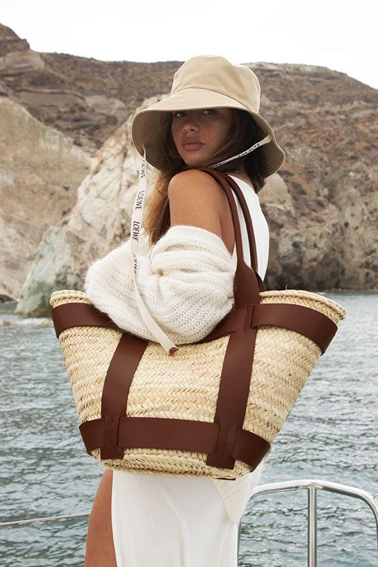 Heritage Artisan Straw & Leather Tote — Handwoven Eco-Friendly Limited Edition - Brooklyn Leather goods
