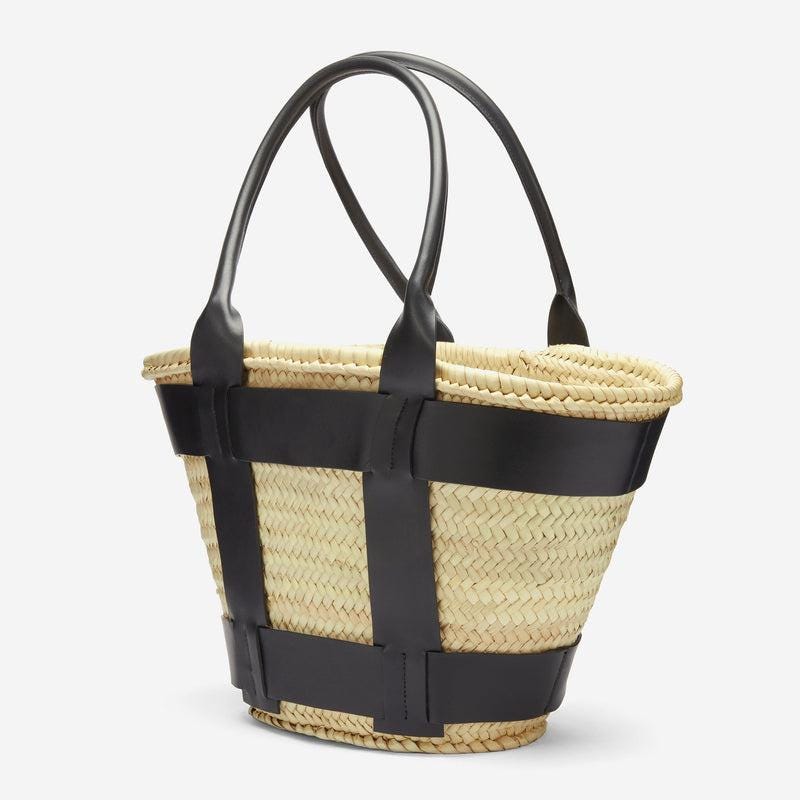 Heritage Artisan Straw & Leather Tote — Handwoven Eco-Friendly Limited Edition - Brooklyn Leather goods