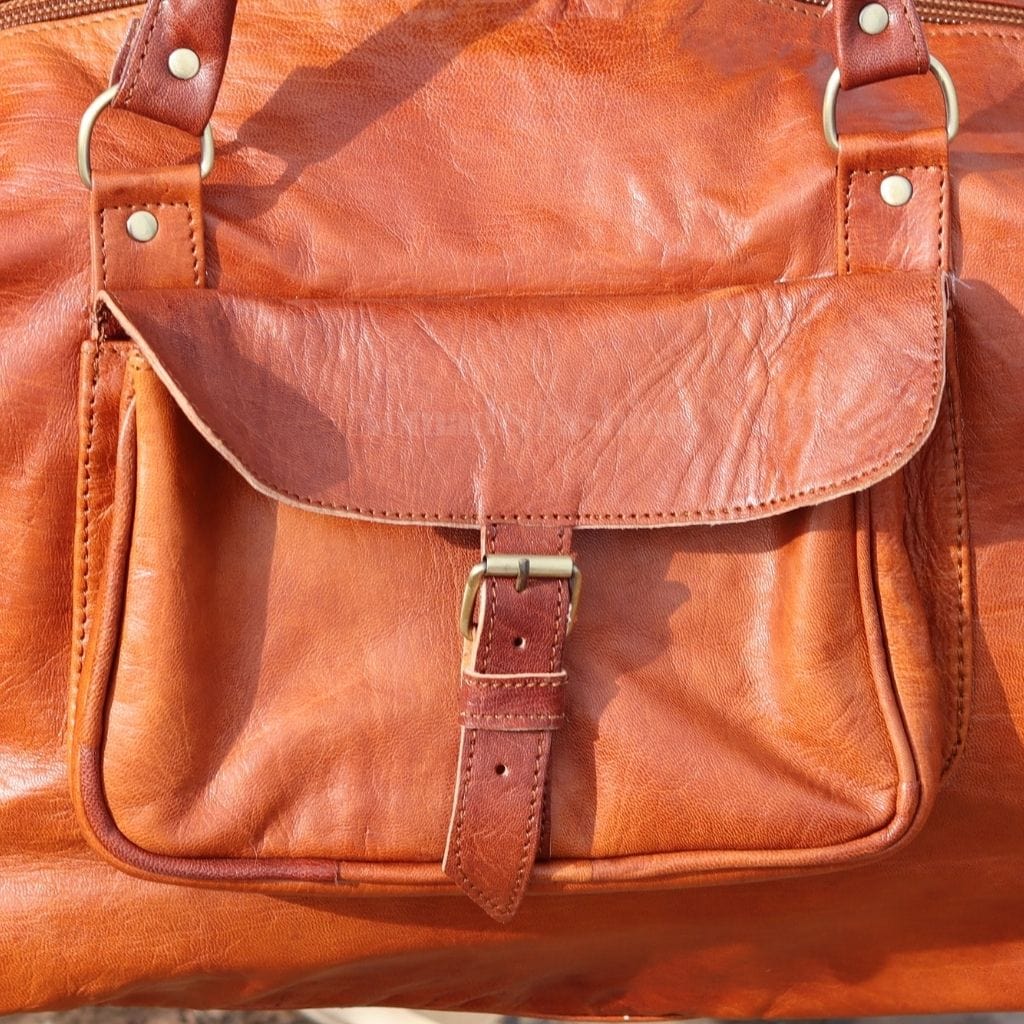 Leather Duffle Bag Travel Carry-on Luggage overnight Gym weekender bag - Brooklyn Leather goods