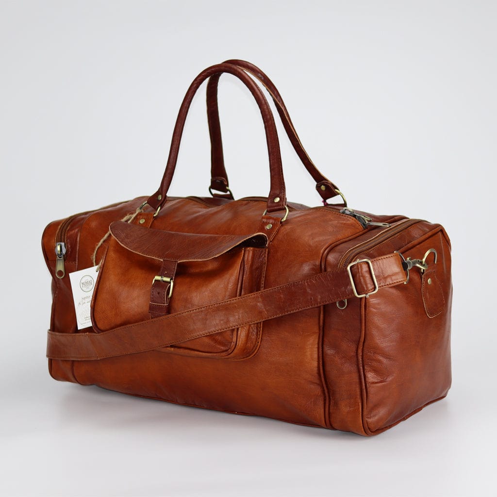 Leather Duffle Bag Travel Carry-on Luggage overnight Gym weekender bag - Brooklyn Leather goods