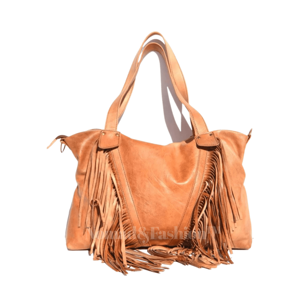 Leather Fringe shoulder Bag - Brooklyn Leather goods