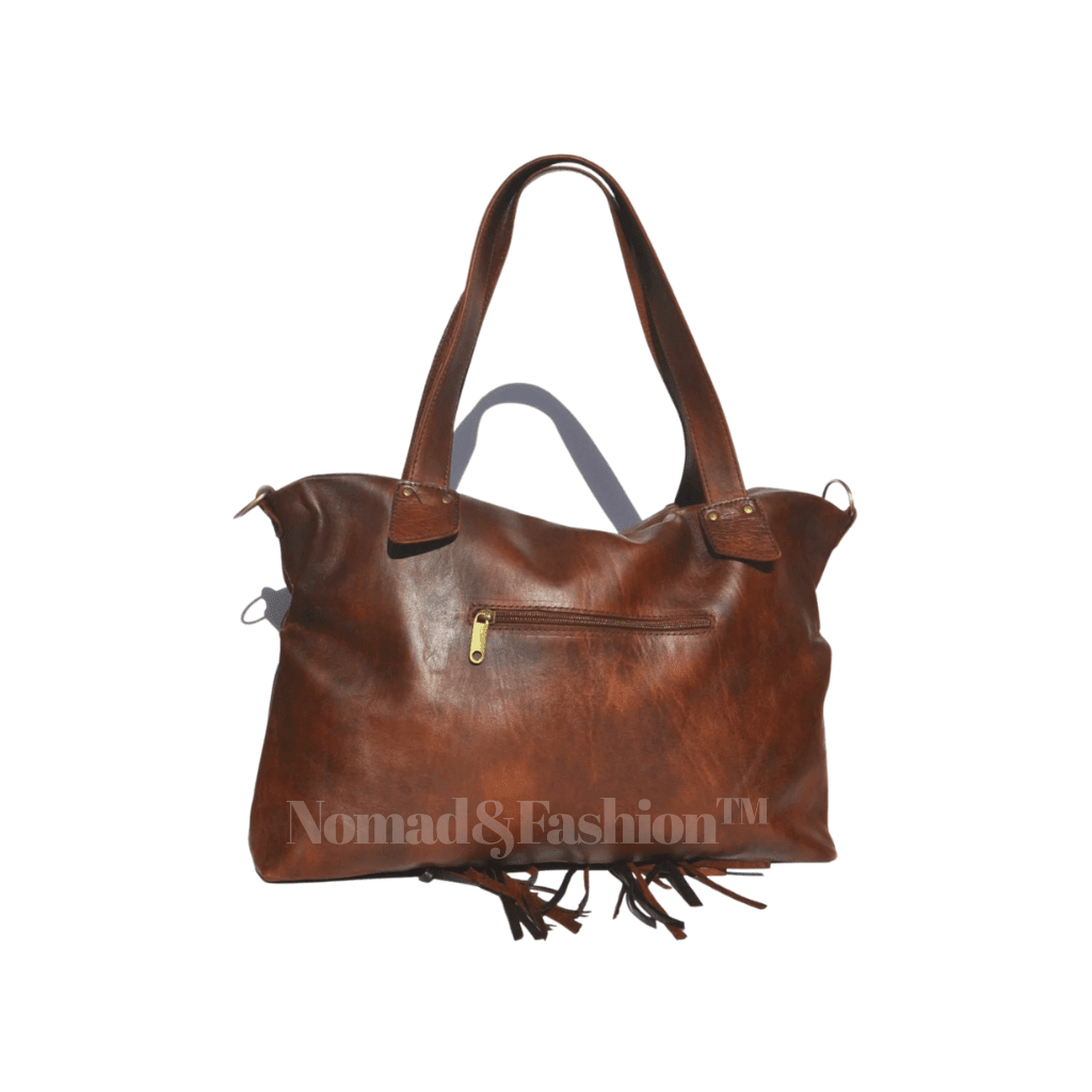 Leather Fringe shoulder Bag - Brooklyn Leather goods