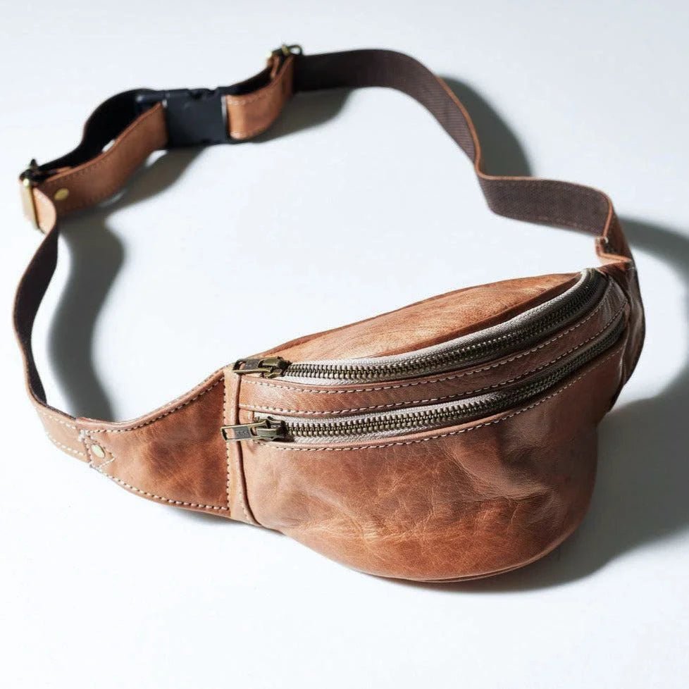 Marrakech Nomad Leather Crossbody Bag – Stylish & Functional Fanny Pack - Brooklyn Leather goods