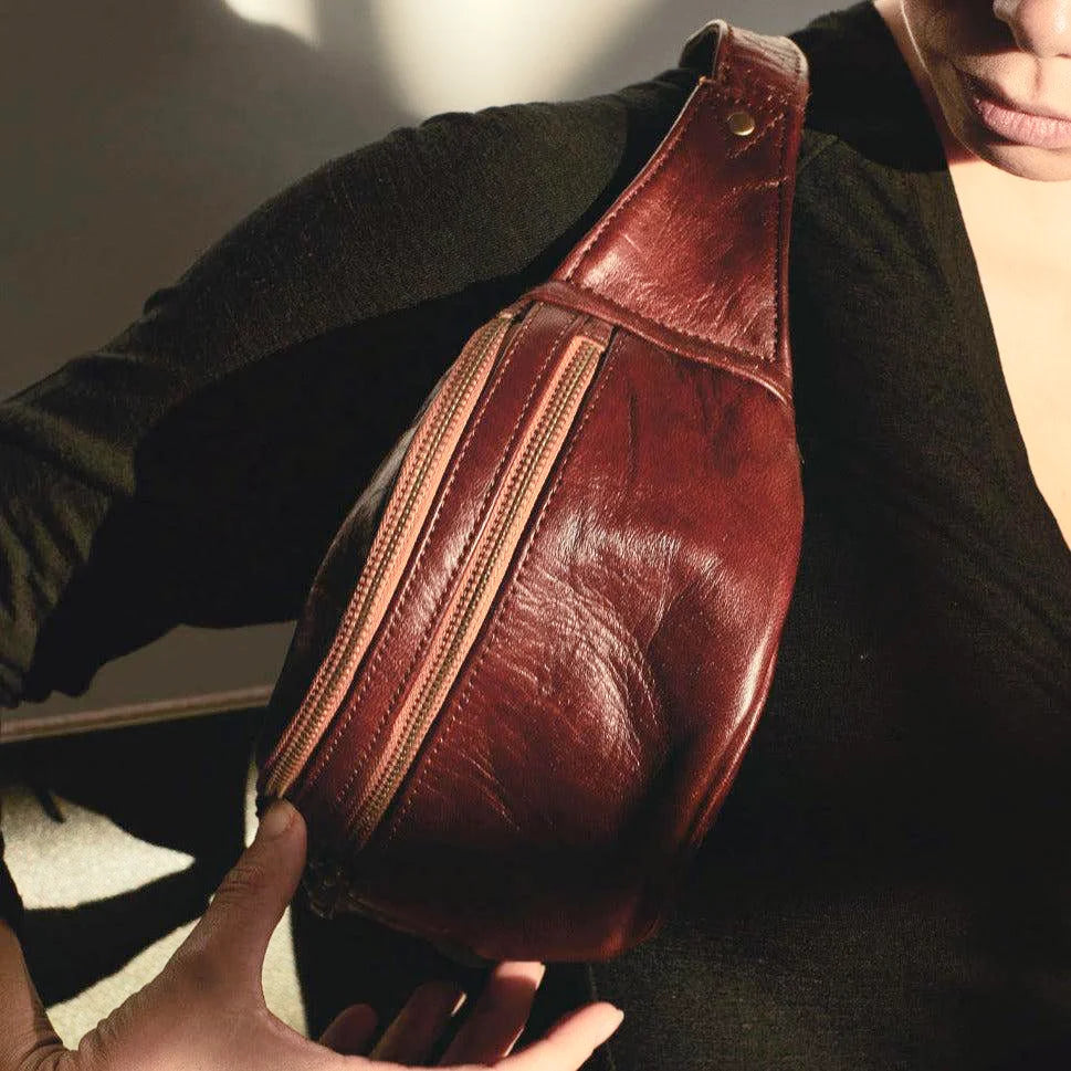 Marrakech Nomad Leather Crossbody Bag – Stylish &amp; Functional Fanny Pack