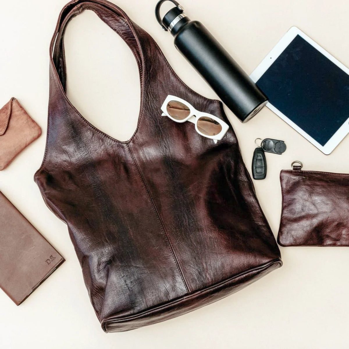Moga Slouch Soft Slouchy Oversized Leather Tote Bag Everyday Leather Tote Bag - Brooklyn Leather goods
