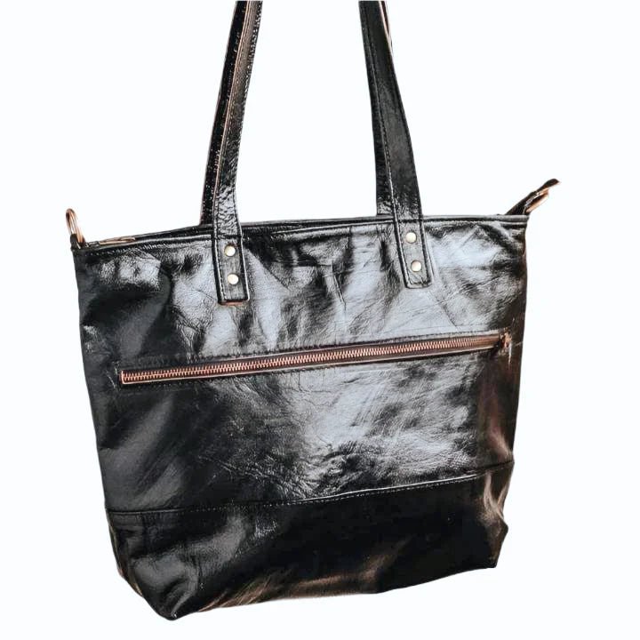 Mogador Leather Tote Shoulder Bag – Premium Handmade Carryall with Crossbody Strap - Brooklyn Leather goods