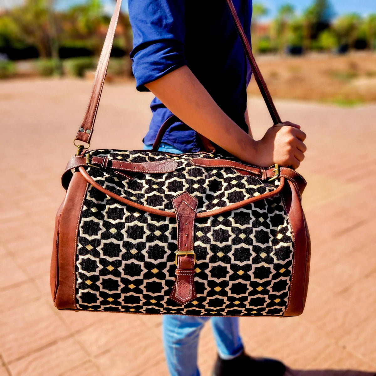 Nomad Heritage Leather Duffle Bag - Weekender Carry-On - Brooklyn Leather goods