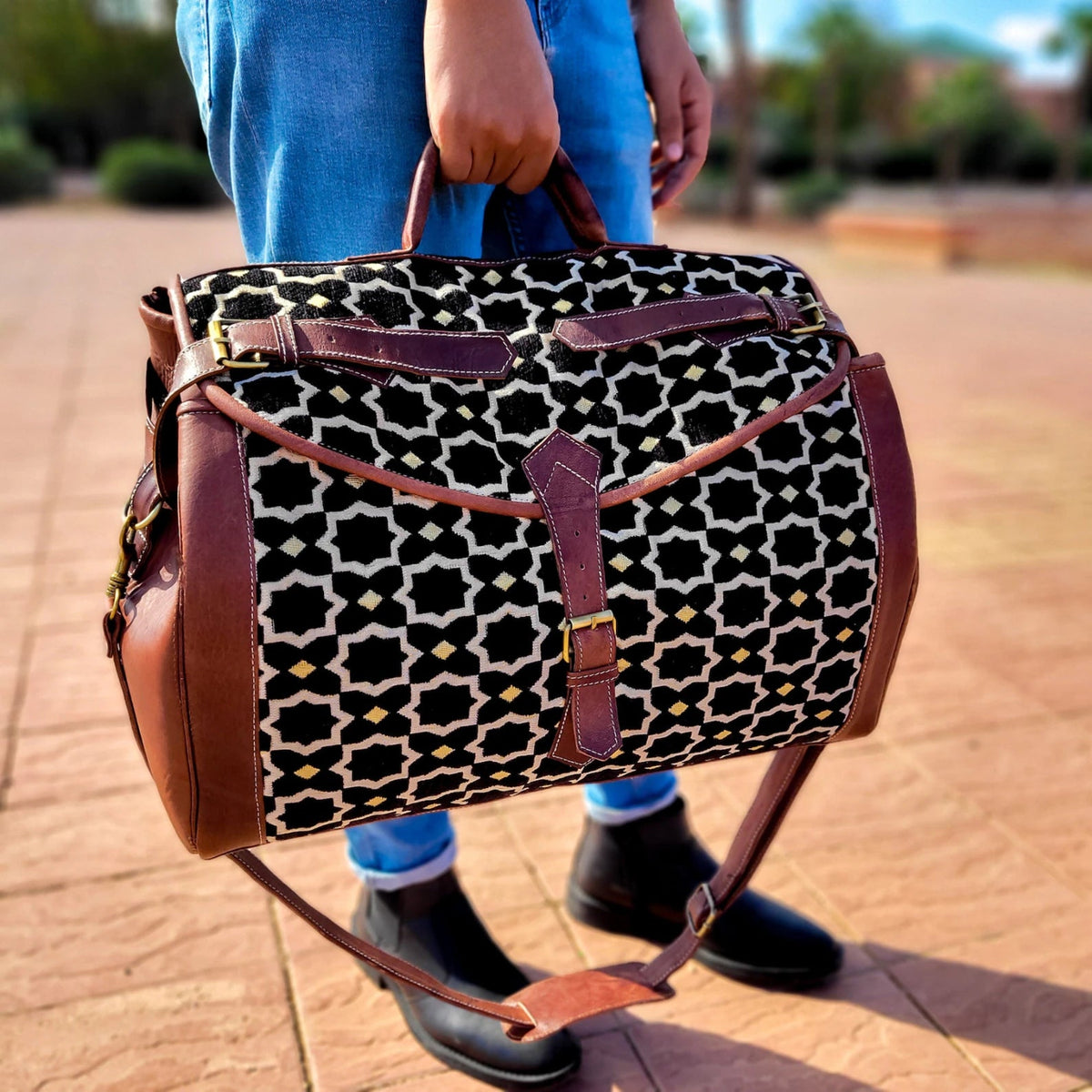 Nomad Heritage Leather Duffle Bag - Weekender Carry-On - Brooklyn Leather goods