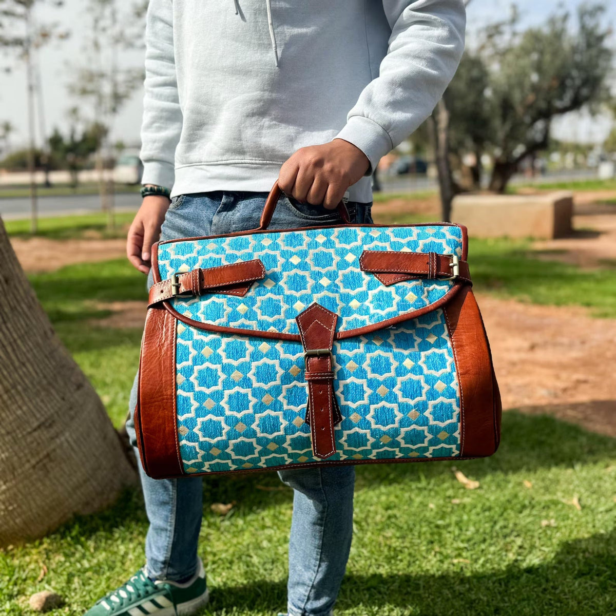 Nomad Heritage Leather Duffle Bag - Weekender Carry-On - Brooklyn Leather goods