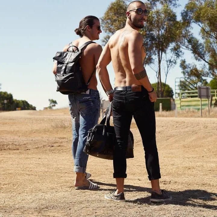 Nomad Trekker Leather Backpack Medium– Personalized Roll-Top Travel & Laptop Bag, Unisex - Brooklyn Leather goods
