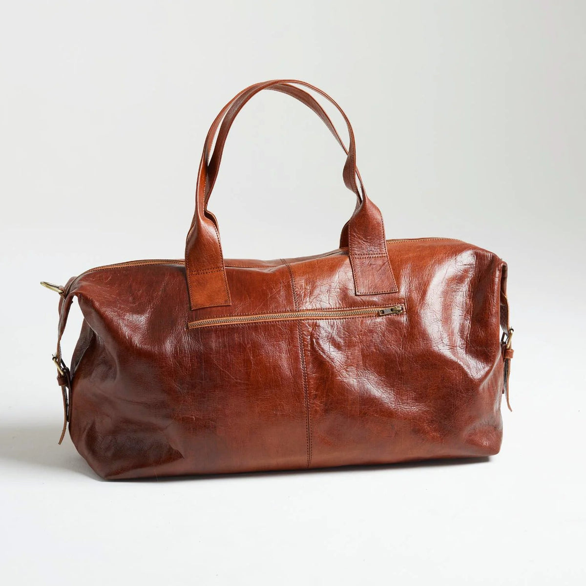 Nomad Voyager Leather Weekender Bag – Handmade Large Leather Duffle