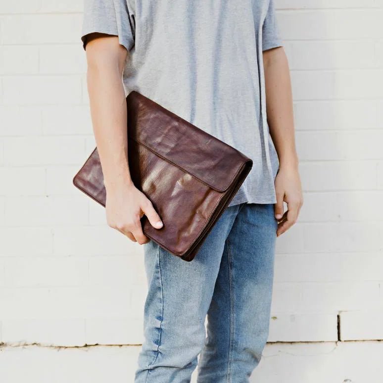 Nomadic Leather Laptop Sleeve – Handmade 15-Inch Laptop Cove - Brooklyn Leather goods