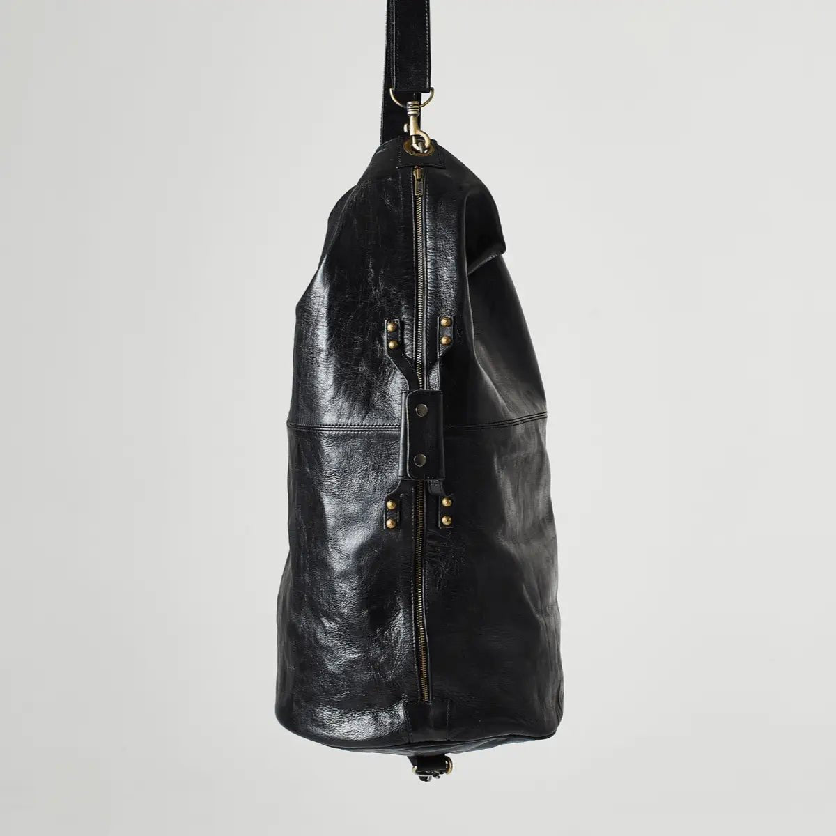 Nomadic Ranger Duffle Sack – Military Leather Duffel Bag Dual access points, YKK zips - Brooklyn Leather goods