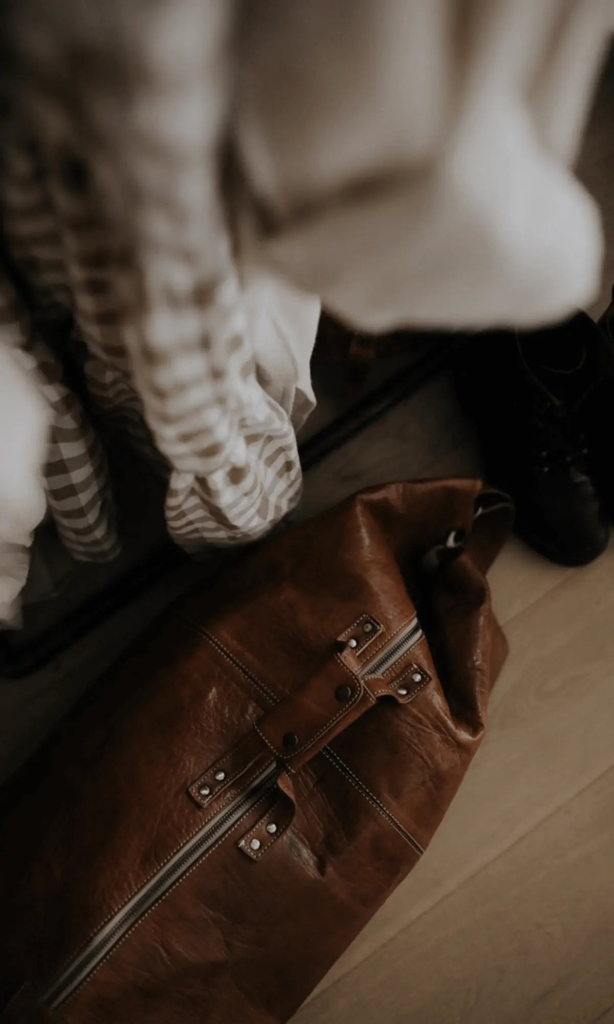 Nomadic Ranger Duffle Sack – Military Leather Duffel Bag Dual access points, YKK zips - Brooklyn Leather goods