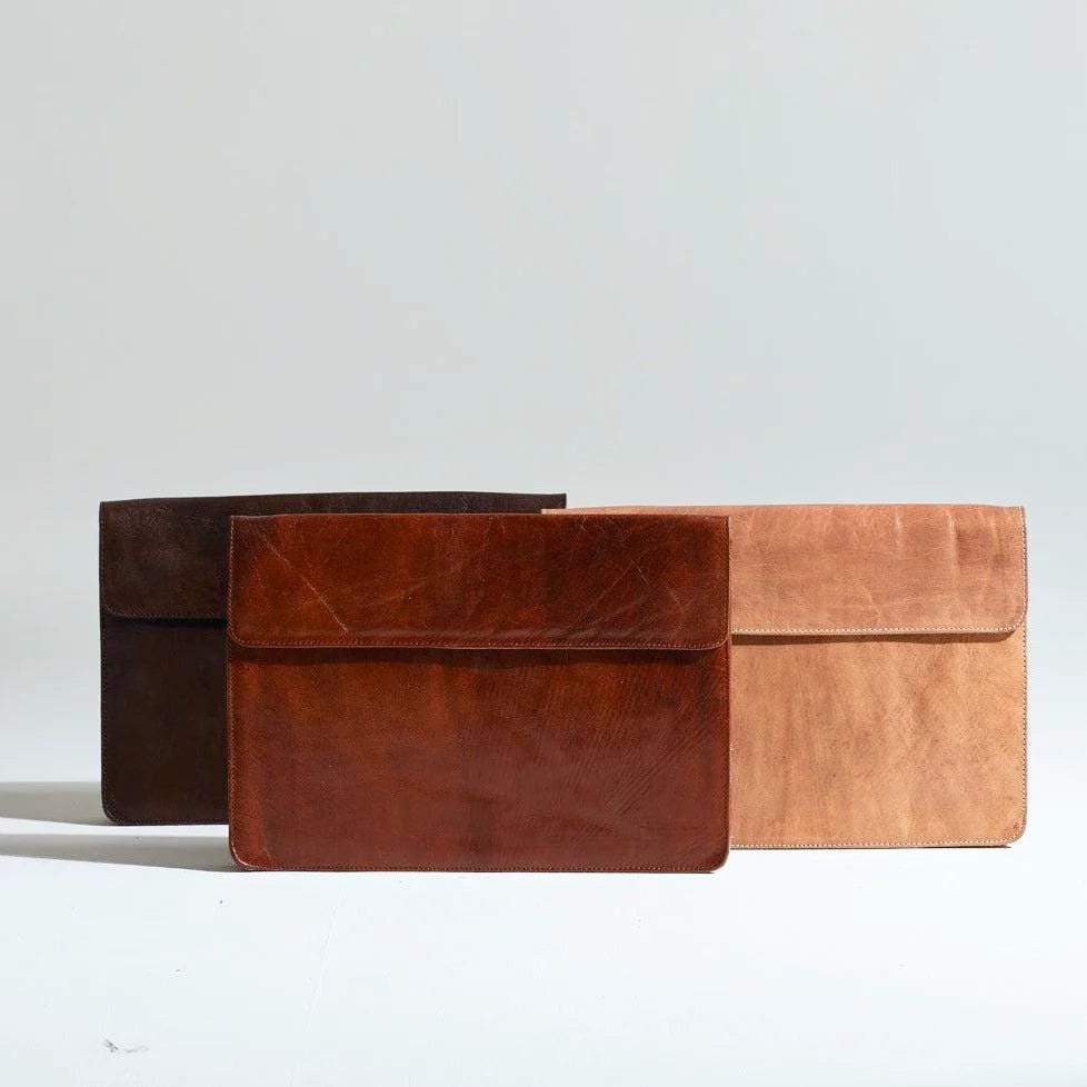 Nomadic Leather Laptop Sleeve – Handmade 15-Inch Laptop Cove