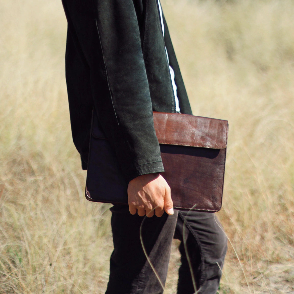 Nomadic Leather Laptop Sleeve – Handmade 15-Inch Laptop Cove