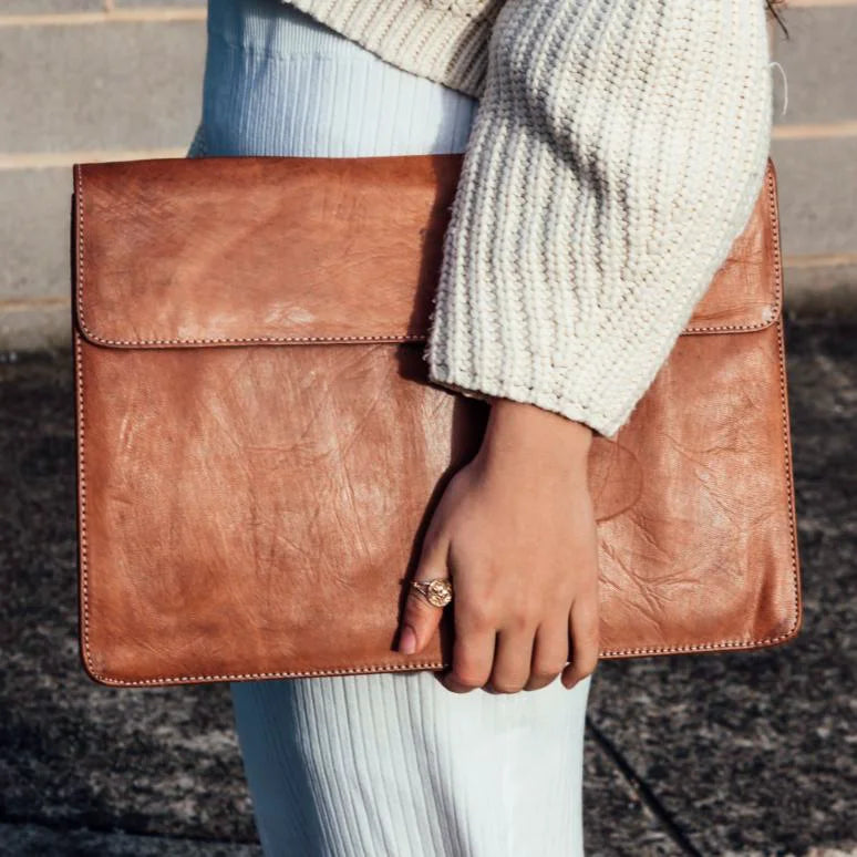 Nomadic Leather Laptop Sleeve – Handmade 15-Inch Laptop Cove