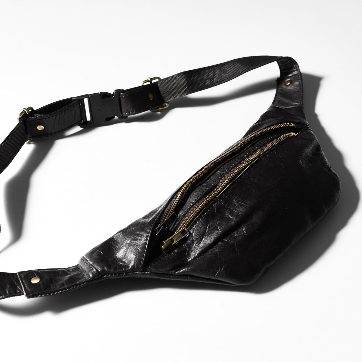 Safi Beach Slim Crossbody Bag Soft Leather Unisex Travel Sling - Brooklyn Leather goods