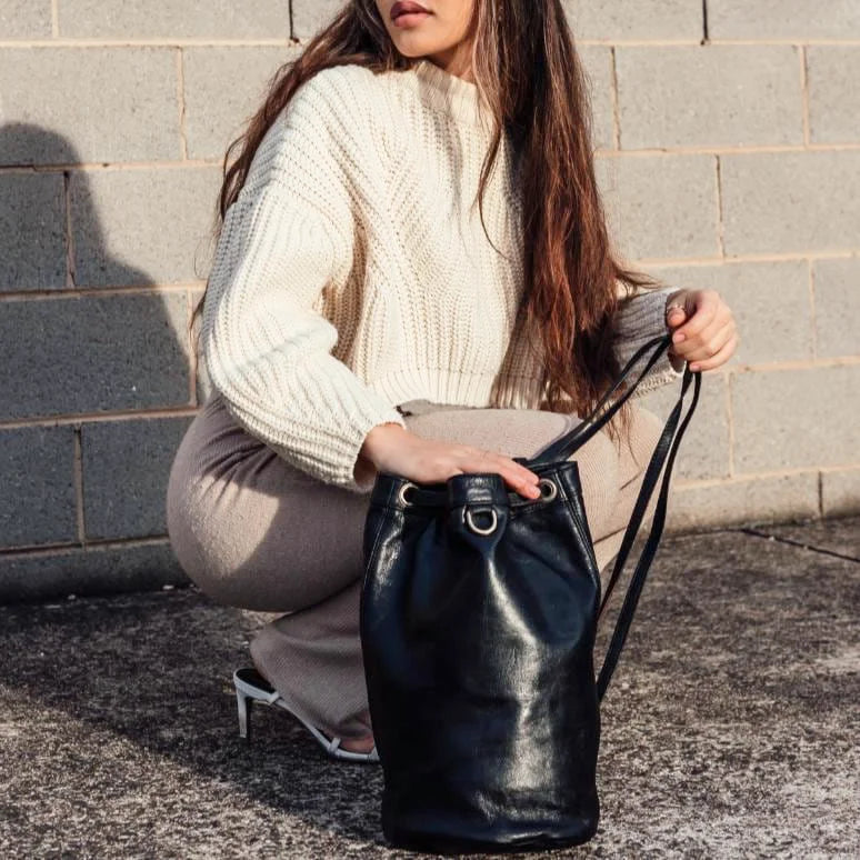 Sahara Bucket Bag 3-in-1 Multifunctional Leather Crossbody &amp; Backpack